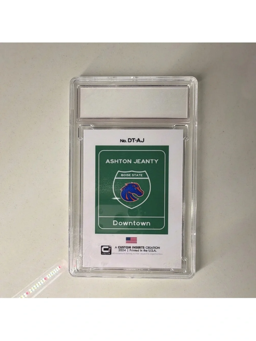 Ashton Jeanty Downtown Football Trading Card - Silver Holographic